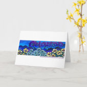 Graffiti Colorado Rocky Mountains & Wildbloemen Kaart (Gele Bloem)