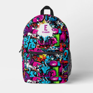 Graffiti coloré Art Nom Sac à dos imprimé