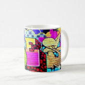 Graffiti coloré Art Oui Coupe de café mural Mug (Devant droit)