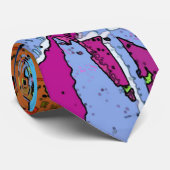 Graffiti coloré Résumé Design cravate (Roulé)