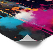 Graffiti coloré Tigre Art moderne Poster mural (Coin)