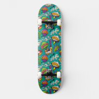 Graffiti comique avec éléments lumineux Skateboard