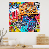 graffiti cool mot art à la maison décoration du bu (Cuisine)