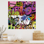 graffiti cool mot art maison décoration poster (Cuisine)