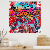 graffiti cool mot art maison décoration poster (Cuisine)
