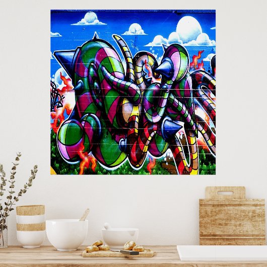 graffiti cool mot art maison décoration poster (Cuisine)