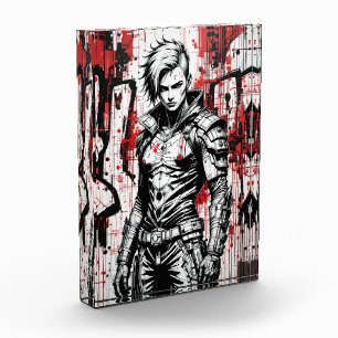 Graffiti de Cyberpunk Warrik - Bloc photo