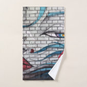 Graffiti de fille asiatique (Serviette à main)