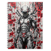 Graffiti de guerrier Cyberpunk - Carnet de spirale (Devant)