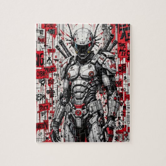 Graffiti de guerrier Cyberpunk - Puzzle (Vertical)