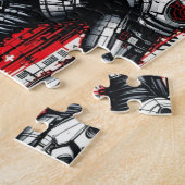 Graffiti de guerrier Cyberpunk - Puzzle (Côté)