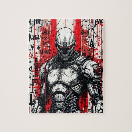 Graffiti de guerrier Cyberpunk - Puzzle (Vertical)