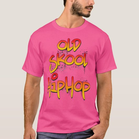 Graffiti de musique rétro Tshirt Old Skool Hip hop (Devant)