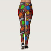 Graffiti de Pickleball Art Burst Women's Leggings (Dos)