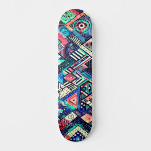Graffiti de rue coloré grand skateboard