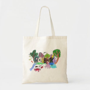 Graffiti Design #1 'ROCK' in kleur op Canvas tas