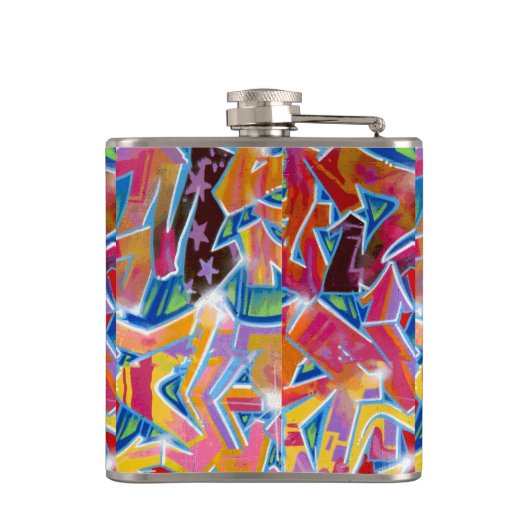 Graffiti Design Flask Heupfles (Achterkant)