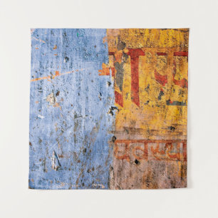 Graffiti devanagari, met wandbekleding wandkleed