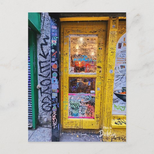 Graffiti Dining Dublin Ierland Briefkaart (Voorkant)