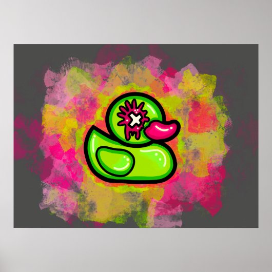 Graffiti Duck-Poster Poster (Voorkant)