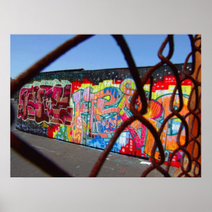 Graffiti en kettingen poster