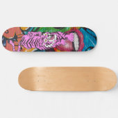Graffiti en skateboard violet tigre (Horz)