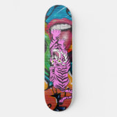 Graffiti en skateboard violet tigre (Recto)