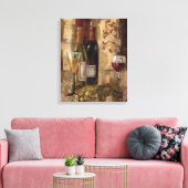 Graffiti en wijn canvas afdruk (Insitu (Woonkamer))