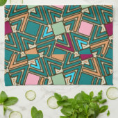 Graffiti Explosion Modern Geometric Pattern  Theedoek (Gevouwen)