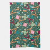 Graffiti Explosion Modern Geometric Pattern  Theedoek (Verticaal)