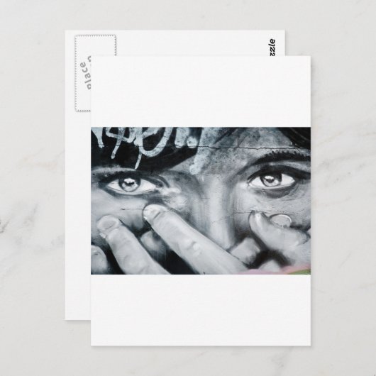 Graffiti Eye Briefkaart (Voorkant / Achterkant)