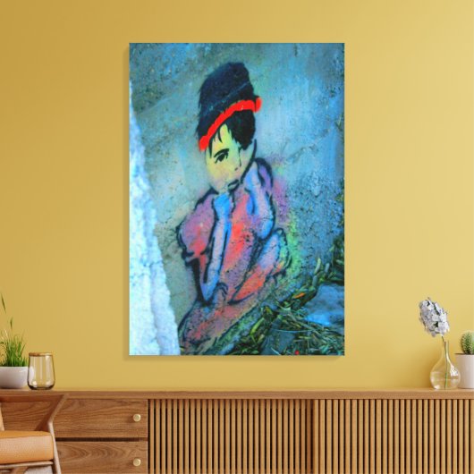 graffiti fille toile enveloppée (Insitu(Salon))