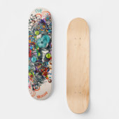 Graffiti Floral Deck pour Skateboard (Recto)