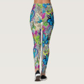 Graffiti Flowers Leggings (Achterkant)