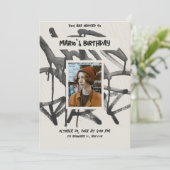  graffiti foto verjaardag kaart (Staand voorkant)