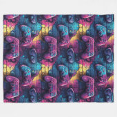 Graffiti Game Controller Urban Pattern Gamer Room Fleece Deken (Voorkant (Horizontaal))