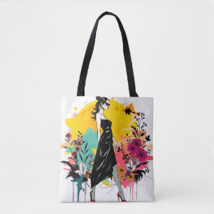 Graffiti Garden Muse Riso Dubbelzijdig🎨🌿 Draagtas