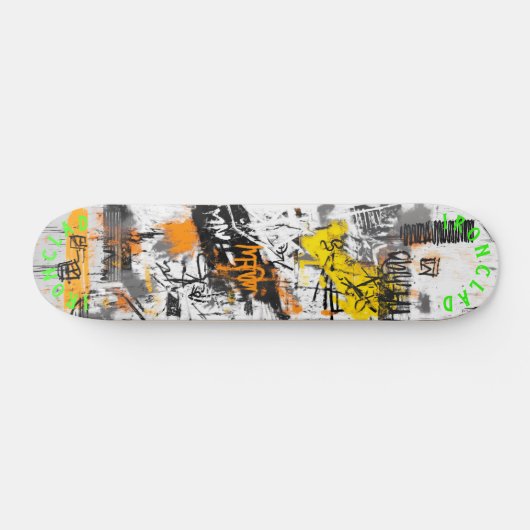 Graffiti-geïnspireerd ontwerp en gedurfde Abstract Skateboard (Horizontaal)