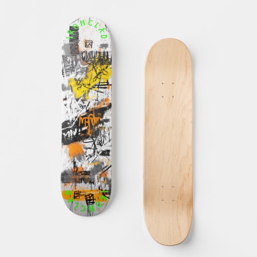 Graffiti-geïnspireerd ontwerp en gedurfde Abstract Skateboard (Voorkant)