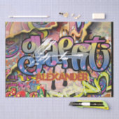 Graffiti gekrabd, gekrabd, of GESPIJNDE stenen Tissuepapier (Craft)