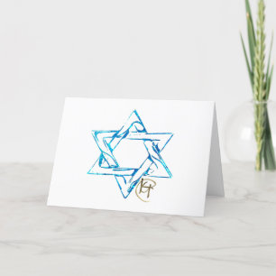 Graffiti gestikte Joodse Star Art Bedankkaart
