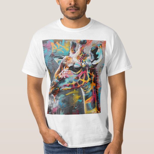 Graffiti-Giraffe T-shirt (Voorkant)