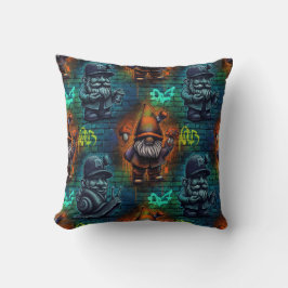 Graffiti Gnome Throw Pillow Kussen