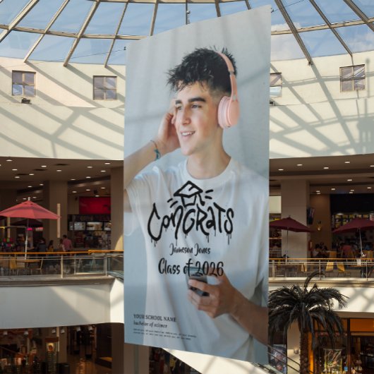 Graffiti Graduate | Custom Photo Graduation Sign Spandoek
