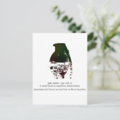 Graffiti Grenade Briefkaart (Staand voorkant)