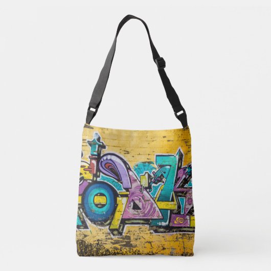 Graffiti, Grundarfjordur, IJsland Crossbody Tas (Achterkant)