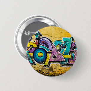 Graffiti, Grundarfjordur, IJsland Ronde Button 5,7 Cm