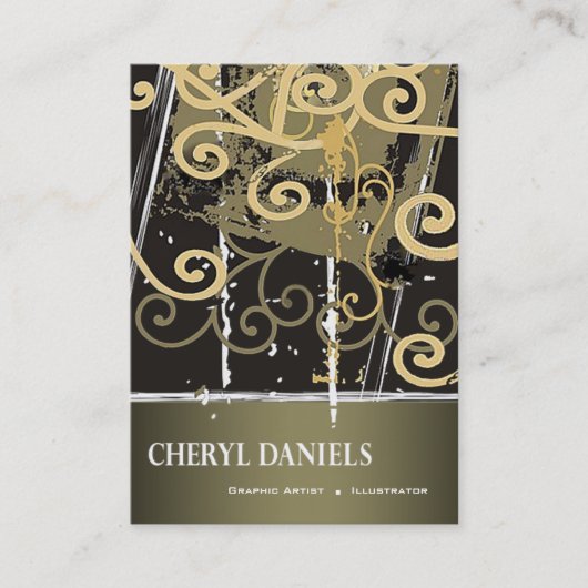 Graffiti Grunge Graphic Artist Illustrator Visitekaartje (Voorkant)