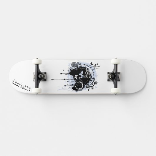 Graffiti grunge Skateboard avec nom pour ados (Horz)
