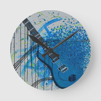 Graffiti Guitar Ronde Klok